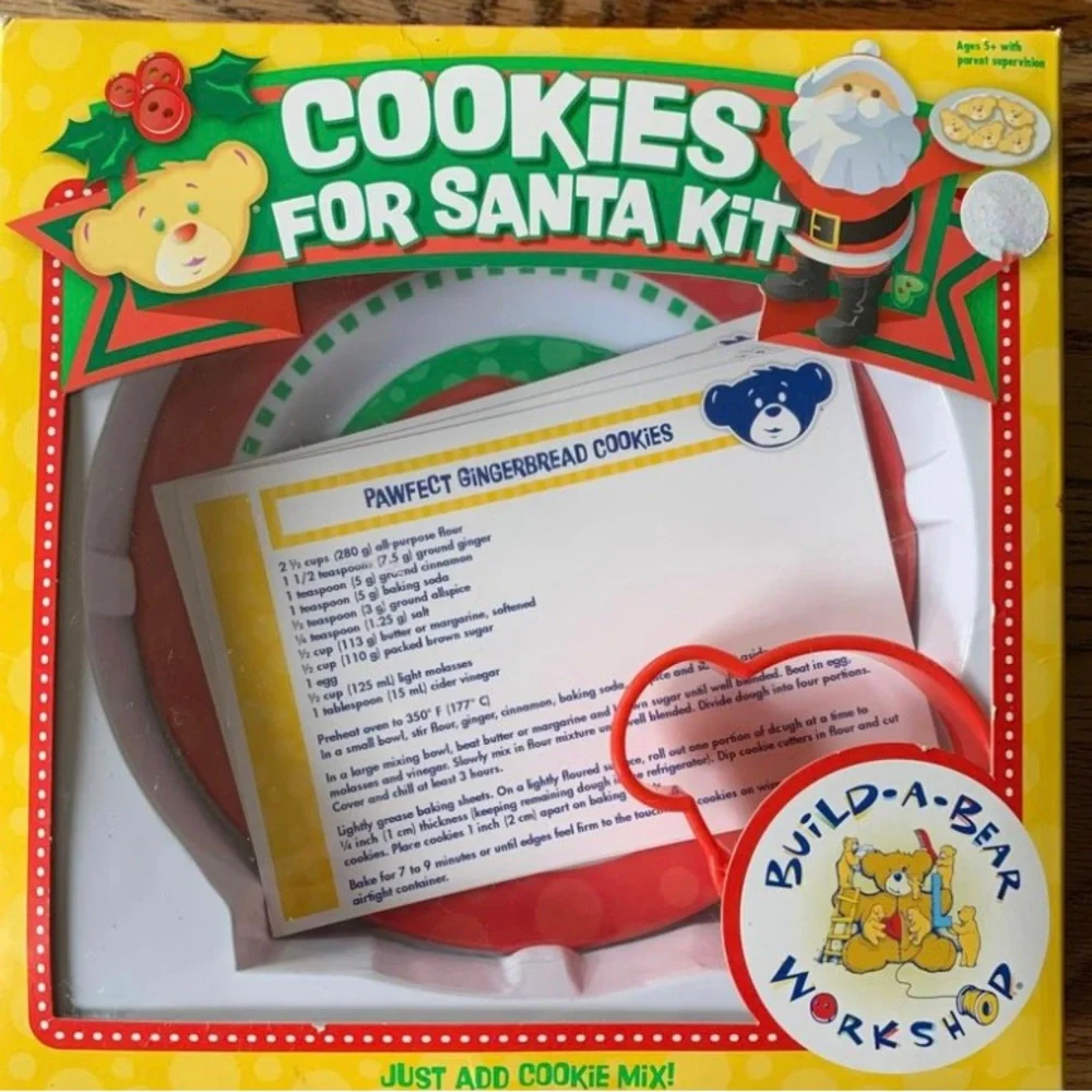 Build A Bear 2013 Cookies for Santa kit Christmas Santa Claus Cookies